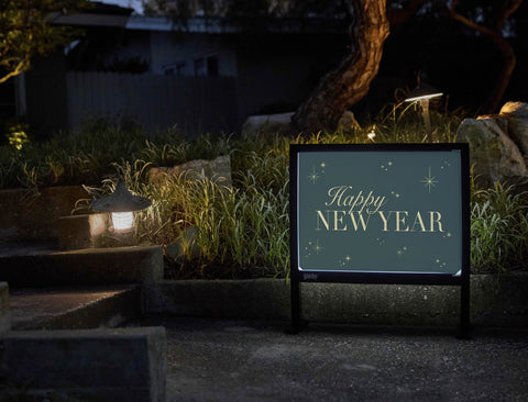 Happy New Year Yardsy Sign - Flat Feet