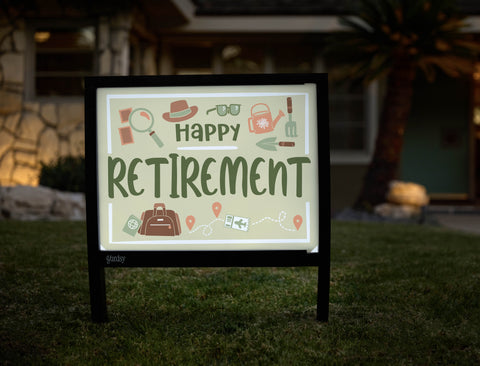 Happy Retirement Hobbies Yardsy Sign - Hero