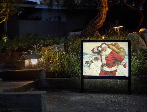 Happy Santa Christmas Classic Yardsy Sign - Flat Feet