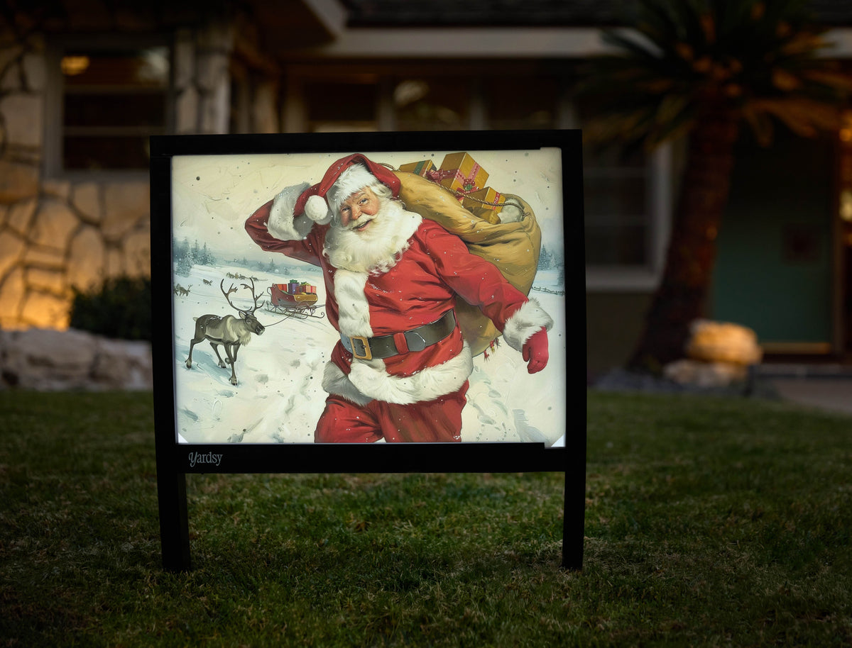 Happy Santa Christmas Classic Yardsy Sign