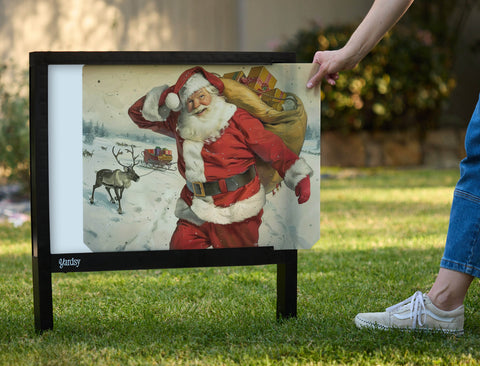 Happy Santa Christmas Classic Yardsy Sign - Interchangeable