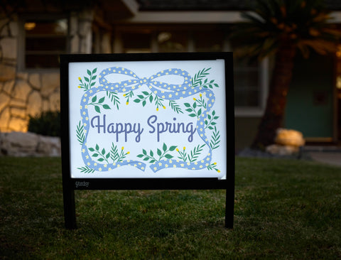 Happy Spring Bow Yardsy Sign - Hero