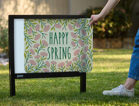 Happy Spring Ditsy Flower Yardsy Sign - Interchangeable