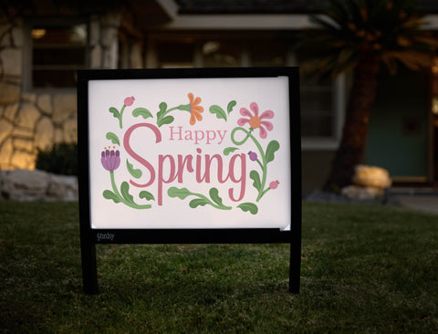 Happy Spring Floral Yardsy Sign - Hero