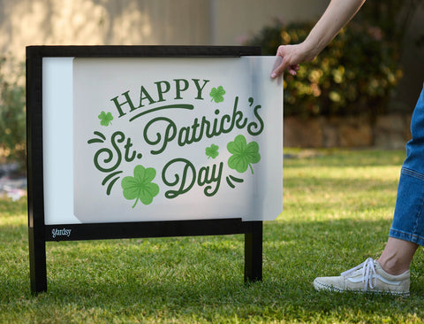 Happy St. Patrick's Day Yardsy Sign - Interchangeable