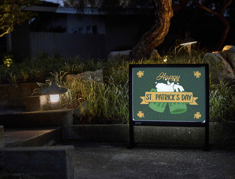 Happy St. Patrick's Day Cheers Yardsy Sign - Flat Feet