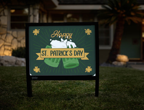 Happy St. Patrick's Day Cheers Yardsy Sign - Hero