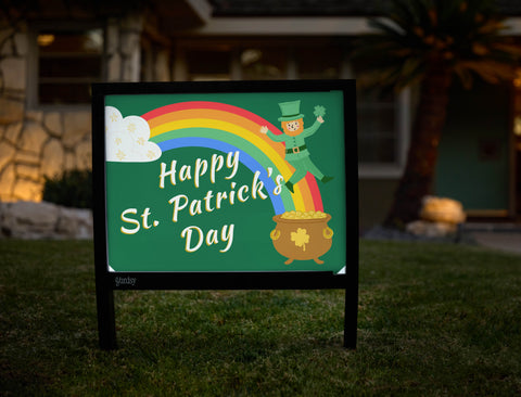 Happy St. Patrick's Day Leprechaun Yardsy Sign - Hero