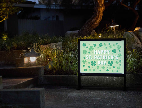 Happy St. Patrick's Day Shamrock Yardsy Sign - Flat Feet
