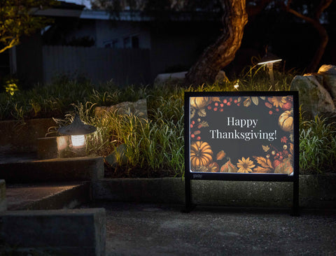 Happy Thanksgiving Bountiful Fall Yardsy Sign - Flat Feet
