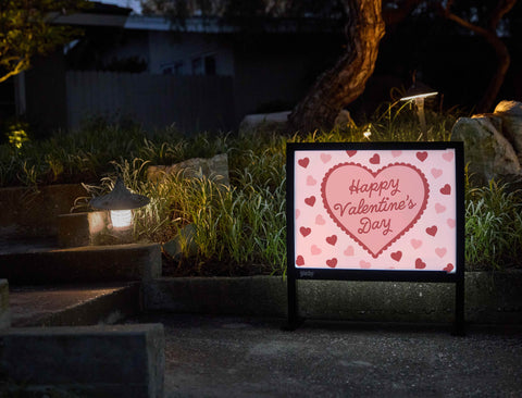 Happy Valentine's Day Heart Yardsy Sign - Flat Feet