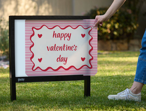 Happy Valentine's Day Yardsy Sign - Interchangeable