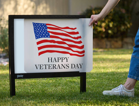 American Flag Yardsy Sign