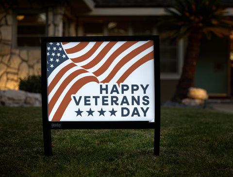 Happy Veterans Day Yardsy Sign - Hero