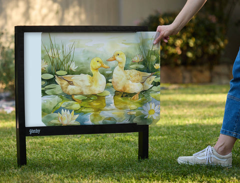 Happy Yellow Ducks Yardsy Sign - Interchangeable