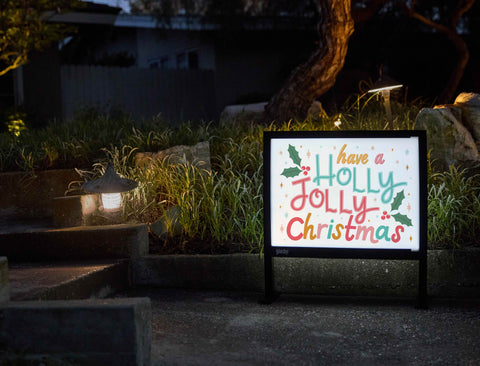 Have A Holly Jolly Christmas Yardsy Sign - Flat Feet