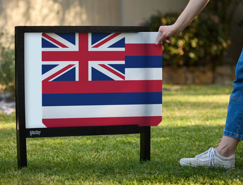 Hawaii State Flag Yardsy Sign - Interchangeable