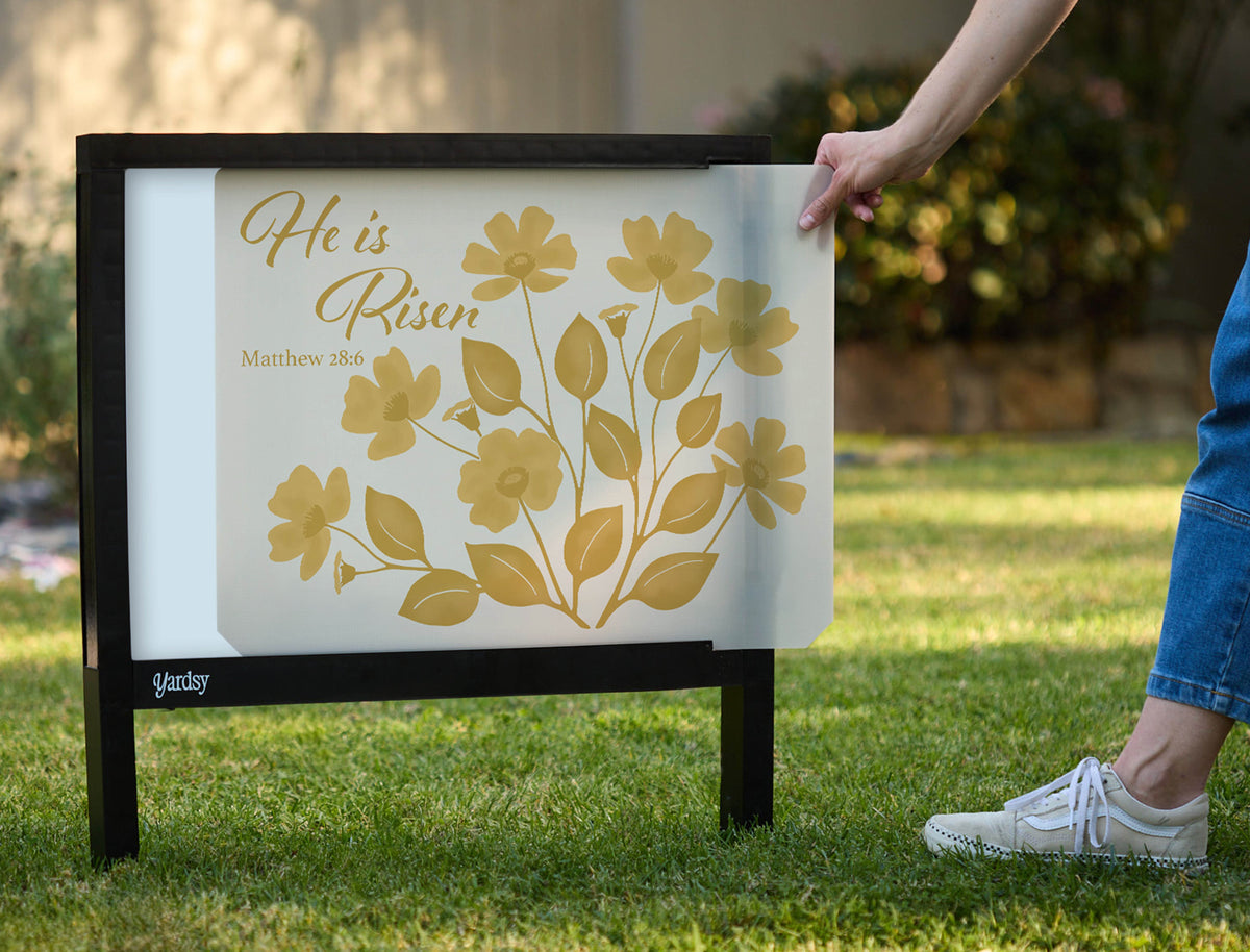 He is Risen Yardsy Sign