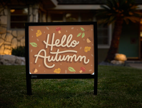 Hello Autumn Greeting Yardsy Sign - Hero