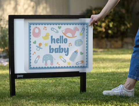 Hello Baby Yardsy Sign - Interchangeable