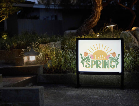 Hello Spring Sun Yardsy Sign - Flat Feet