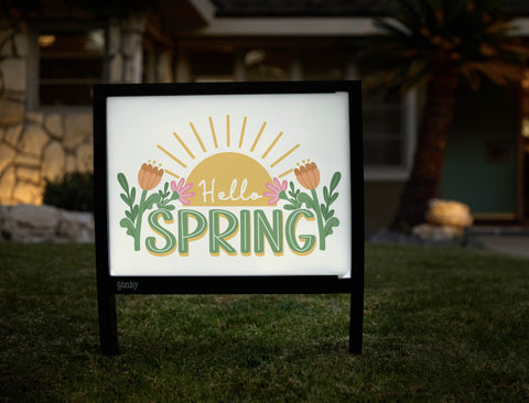 Hello Spring Sun Yardsy Sign - Hero