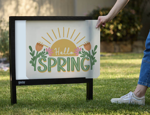 Hello Spring Sun Yardsy Sign - Interchangeable
