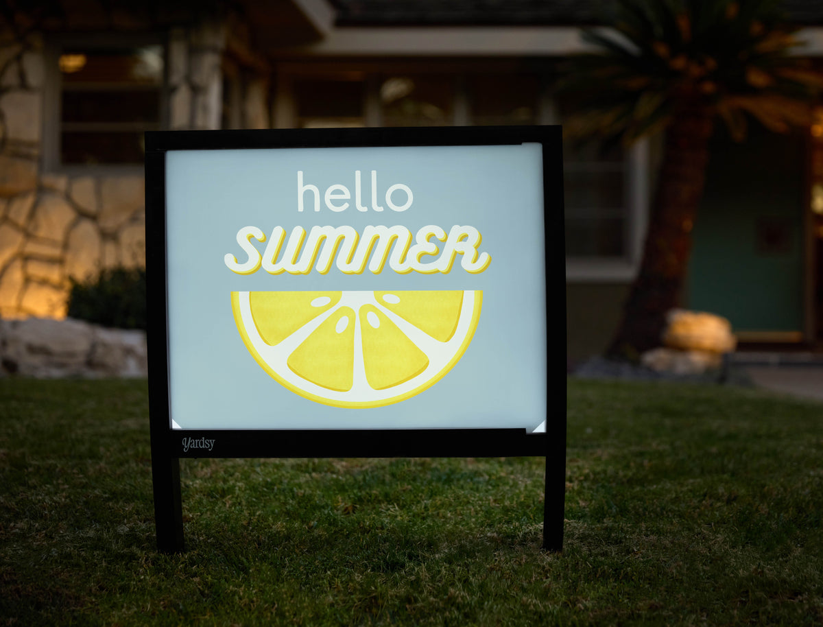 Hello Summer Lemon Yardsy Sign