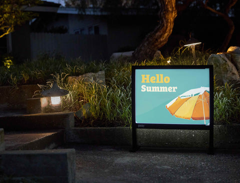 Hello Summer Umbrella Yardsy Sign - Flat Feet