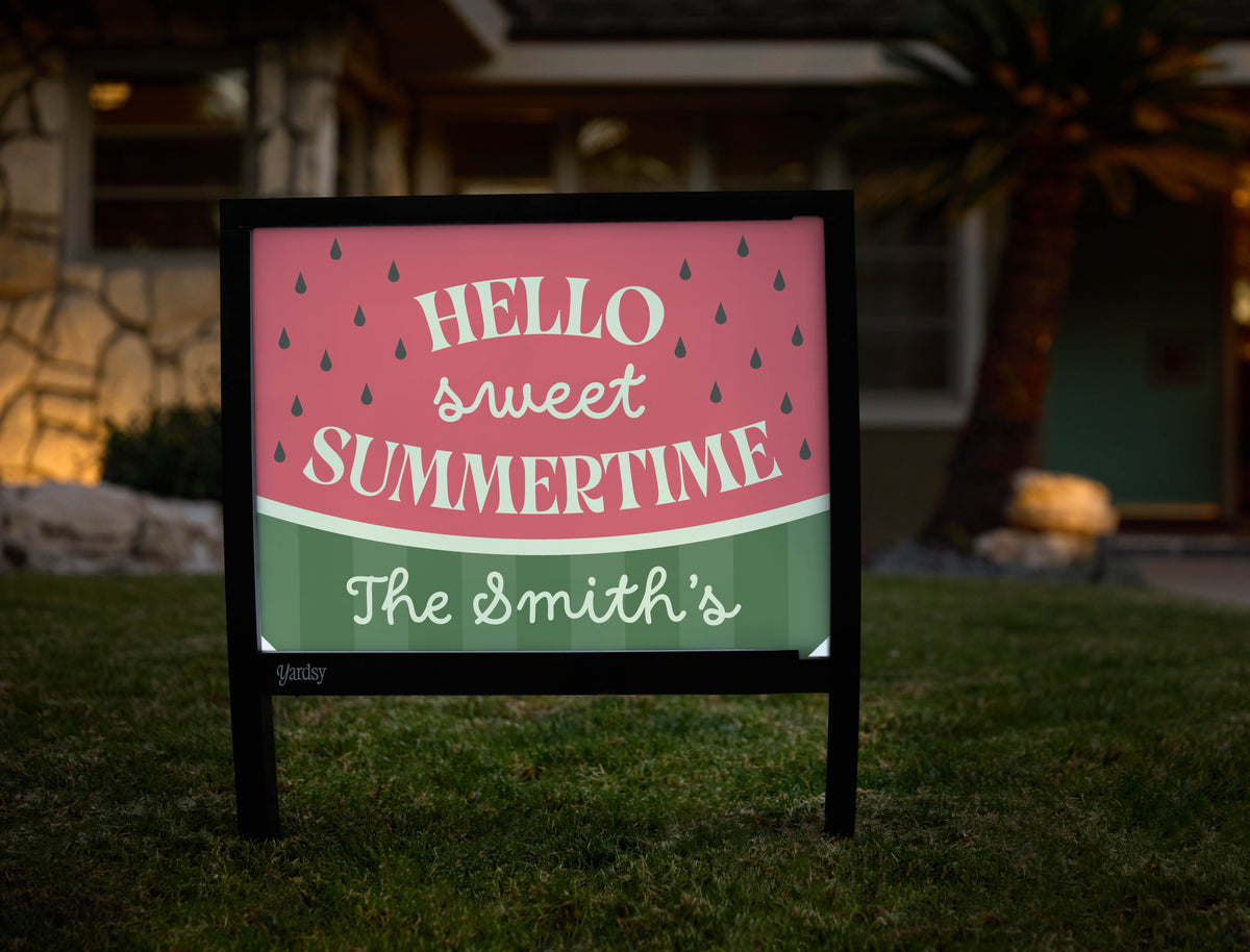Hello Sweet Summertime Custom Yardsy Sign