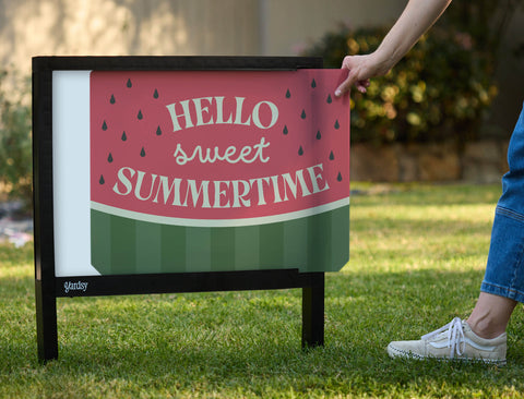 Hello Sweet Summertime Yardsy Sign - Interchangeable
