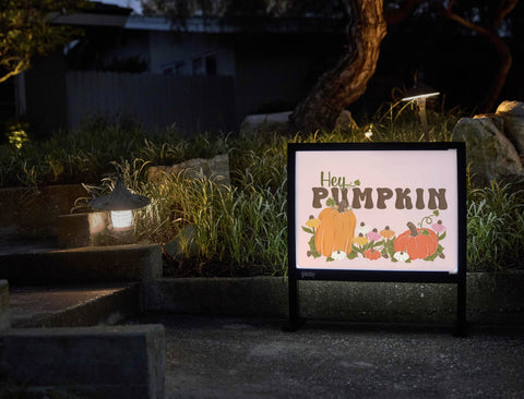 Hey Pumpkin Yardsy Sign - Flat Feet