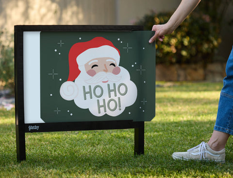 Ho Ho Ho! Santa Yardsy Sign - Interchangeable