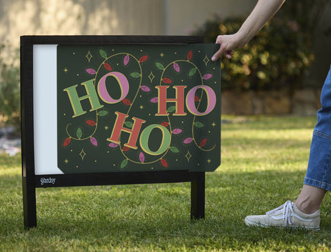 Ho Ho Ho Yardsy Sign - Interchangeable