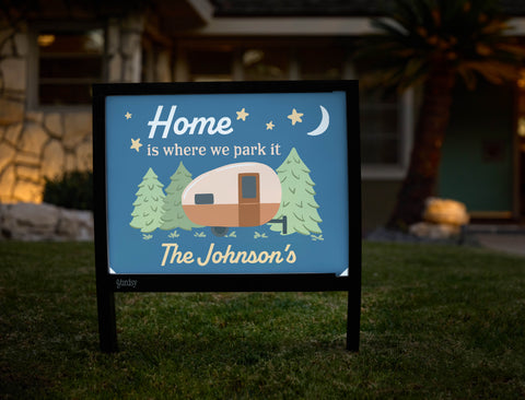 Home Is Where We Park It Custom Yardsy Sign - Hero