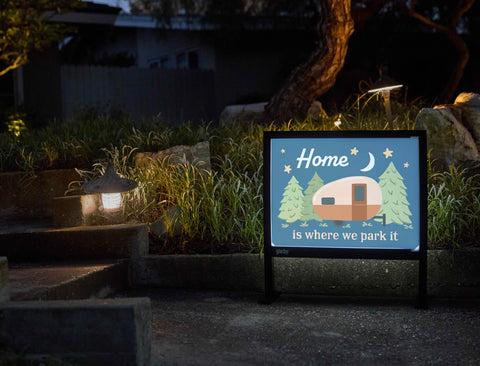 Home Is Where We Park It Yardsy Sign - Flat Feet