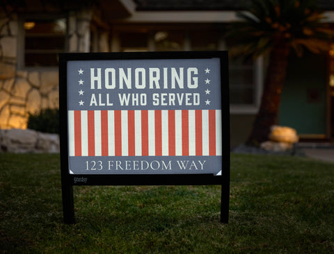 Honoring All Who Served Custom Yardsy Sign