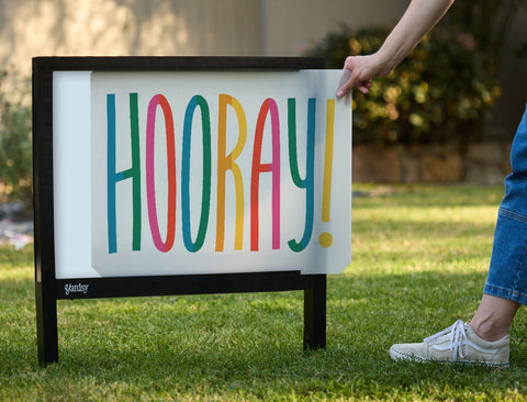 Hooray Yardsy Sign - Interchangeable