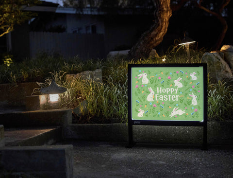 Hoppy Easter Garden Yardsy Sign - Flat Feet