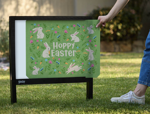 Hoppy Easter Garden Yardsy Sign - Interchangeable