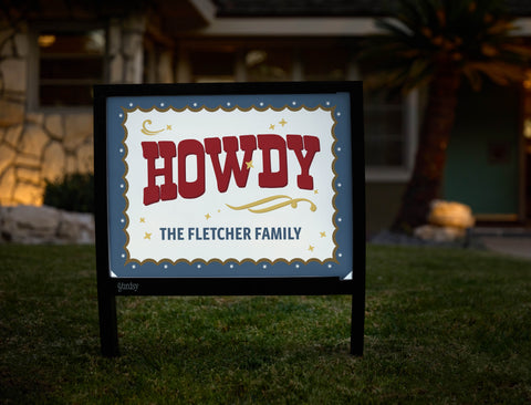 Howdy Custom Yardsy Sign - Hero