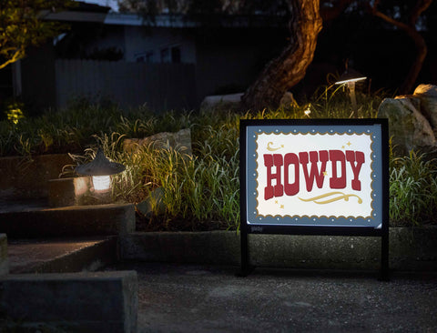 Howdy Yardsy Sign - Flat Feet