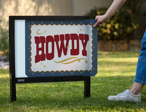 Howdy Yardsy Sign - Interchangeable