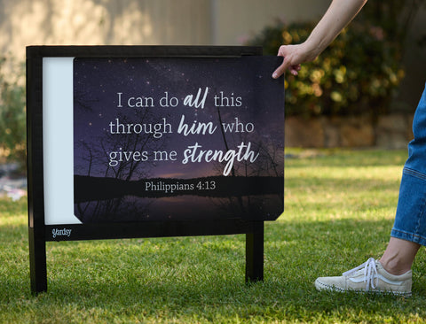 I Can Do All Through Him Yardsy Sign - Interchangeable