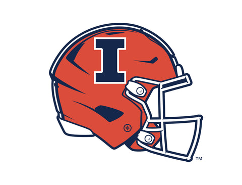 Illinois Helmet Mark White Yardsy Sign