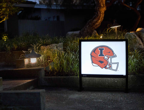 Illinois Helmet Mark White Yardsy Sign