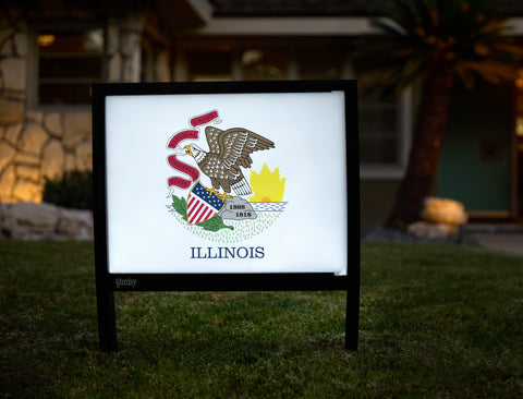 Illinois State Flag Yardsy Sign - Hero