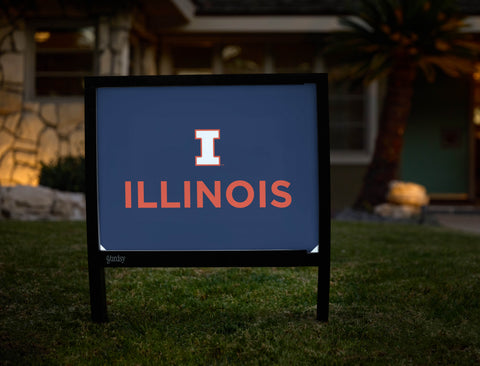 Illinois Institutional Mark Blue Yardsy Sign - Hero