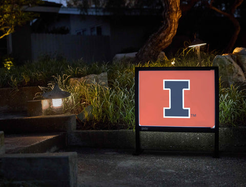 Illinois Primary Mark Orange Yardsy Sign - Flat Feet