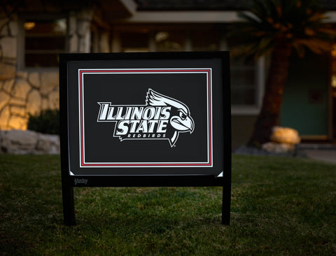 Illinois State Redbirds Black Yardsy Sign - Hero